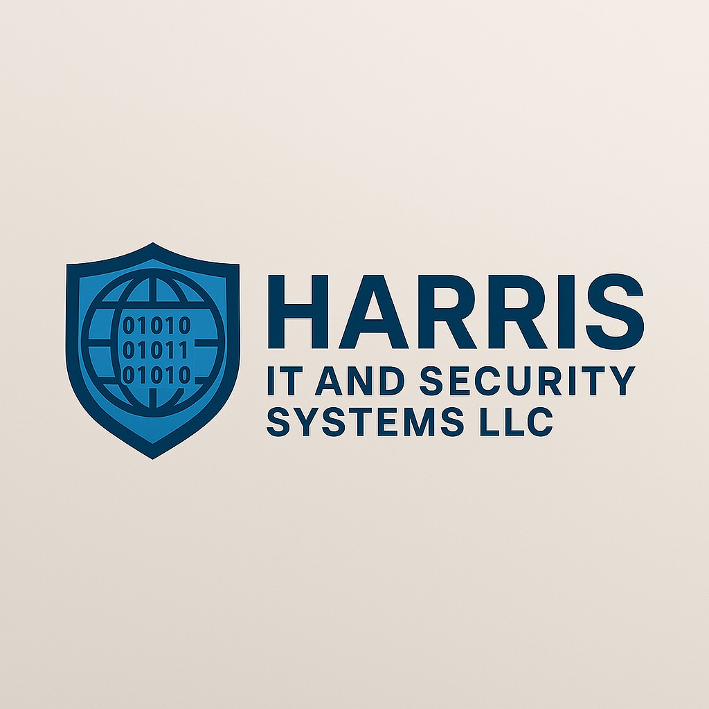 Abstract cybersecurity visual with shield and network nodes